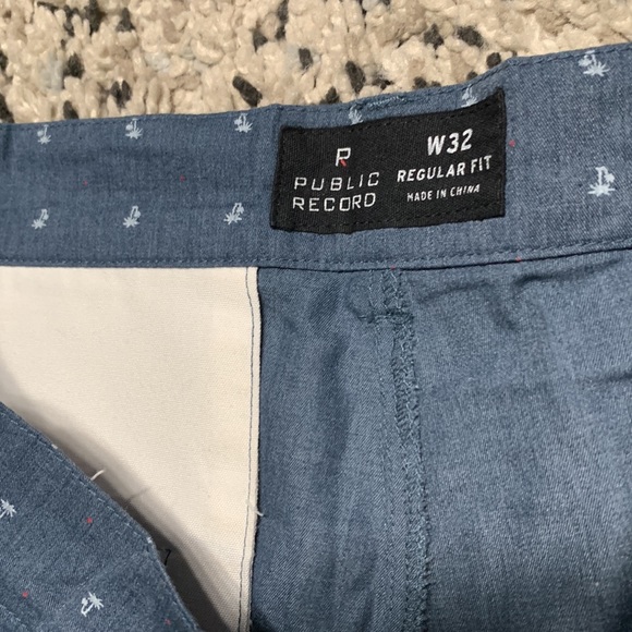 Public Record Men’s Blue Palm Tree Print Ligjtweight Shorts Size 32 - Picture 5 of 9